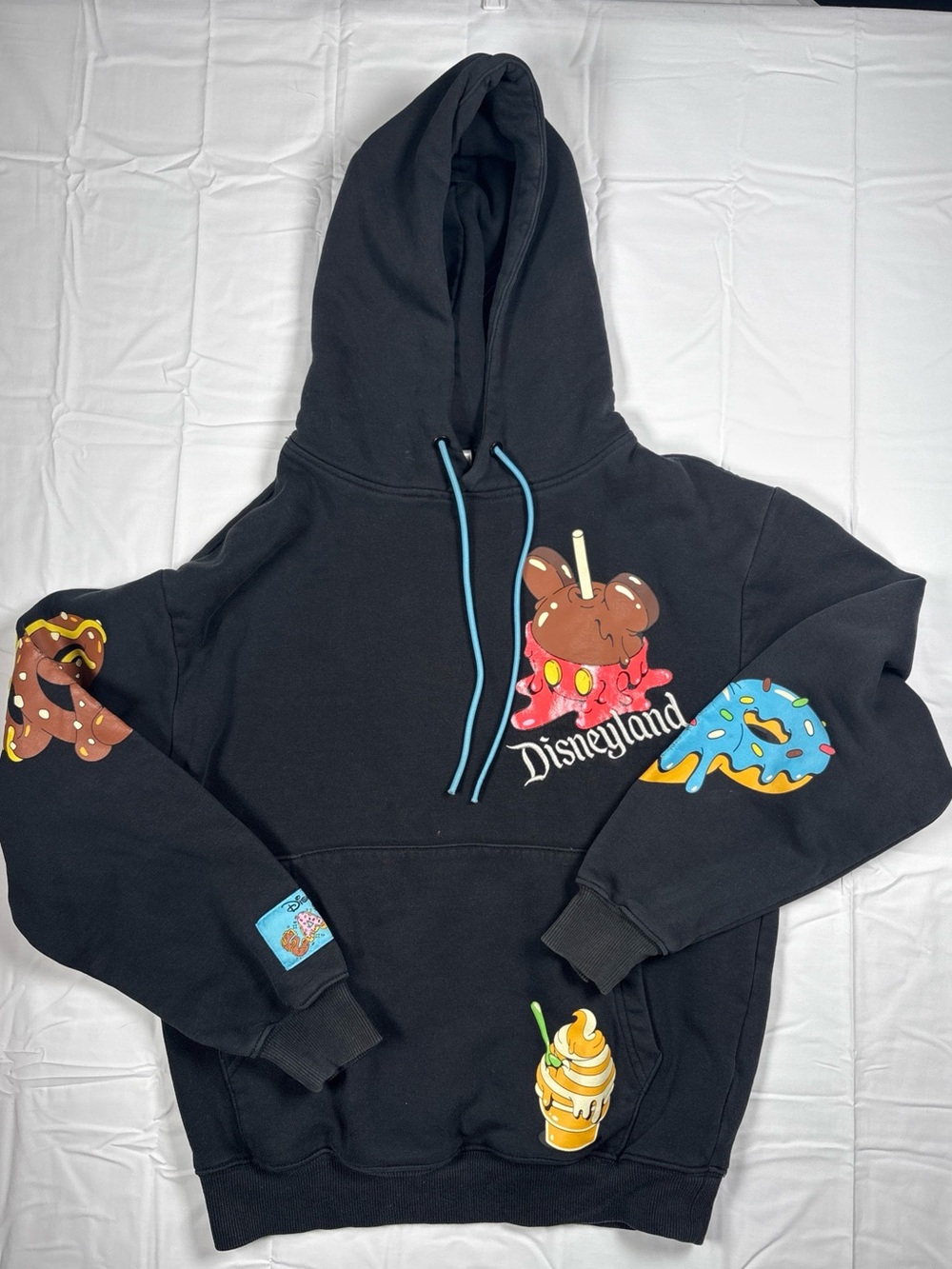 Disney Parks Disney Eats Black Crewneck Sweatshirt with Colorful Treat Graphics